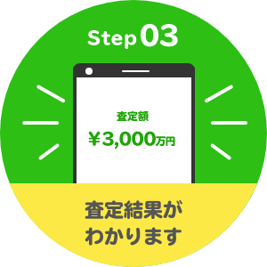 step03 査定結果がわかります
